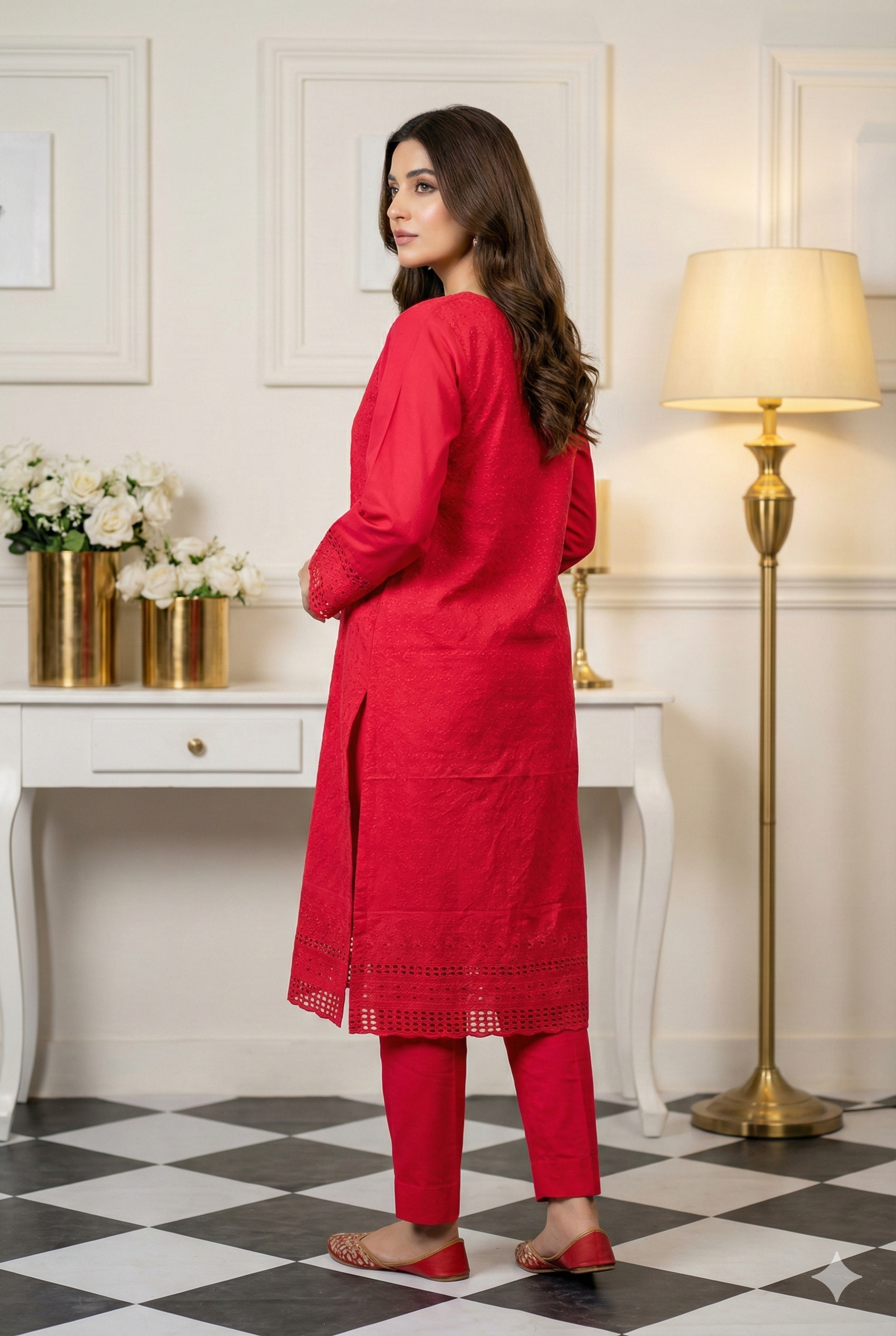 MAHOOR – 2-Piece Embroidered Cambric suit