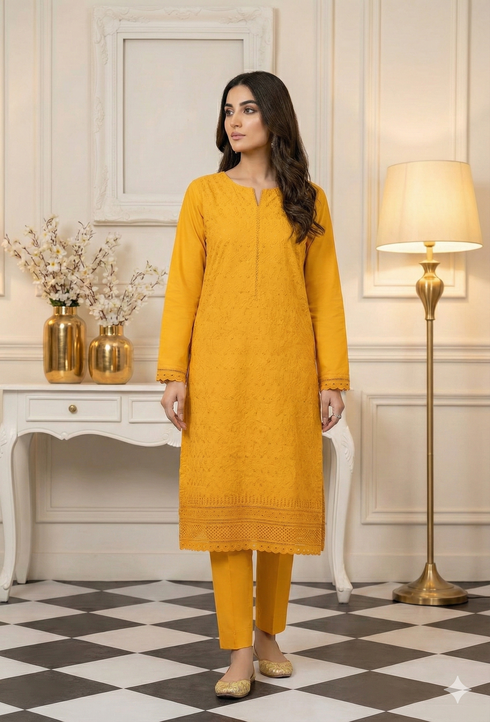 MAHOOR – 2-Piece Cambric Embroidered suit
