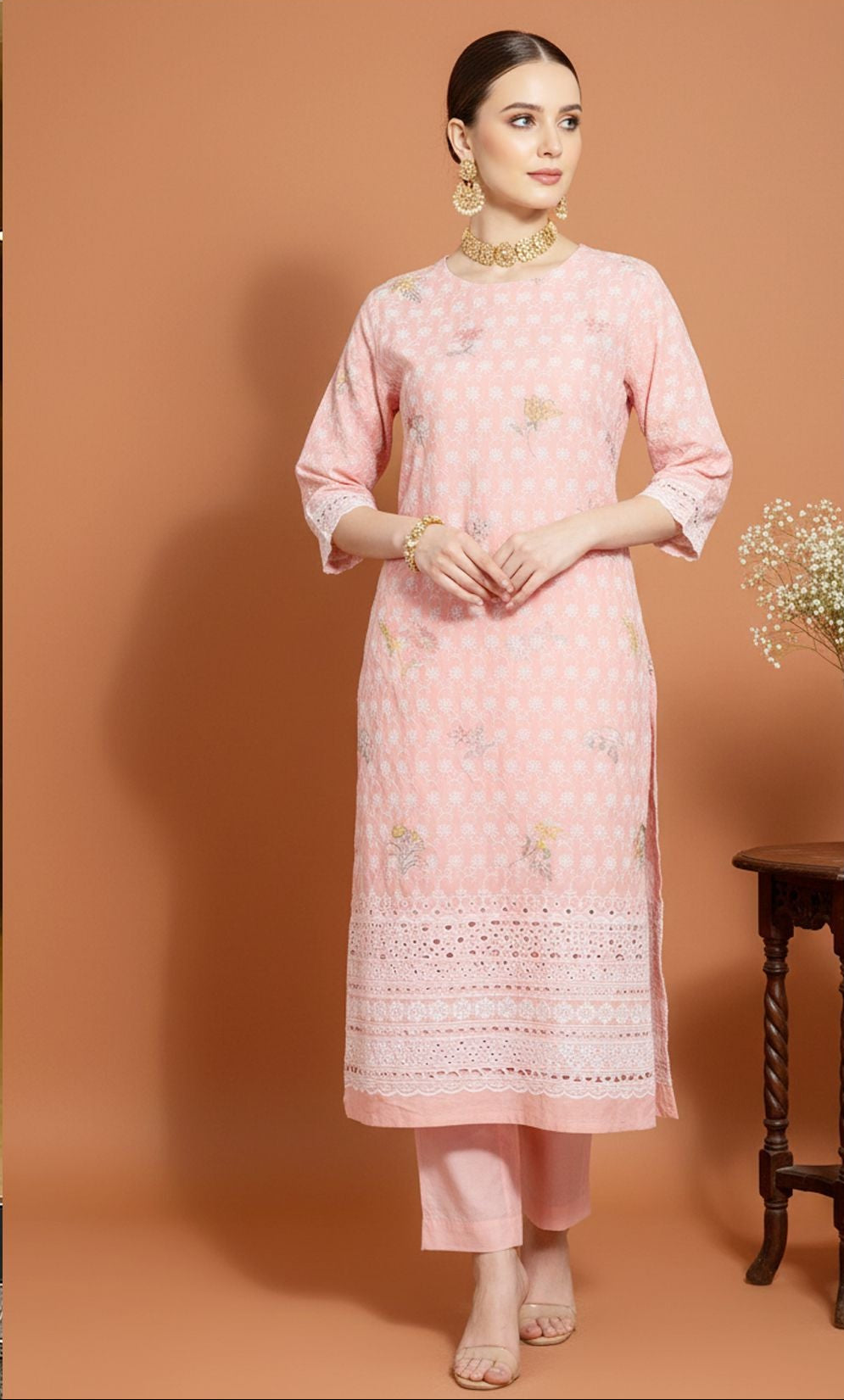 MAHOOR – 2-Piece Cambric Chikankari Suit