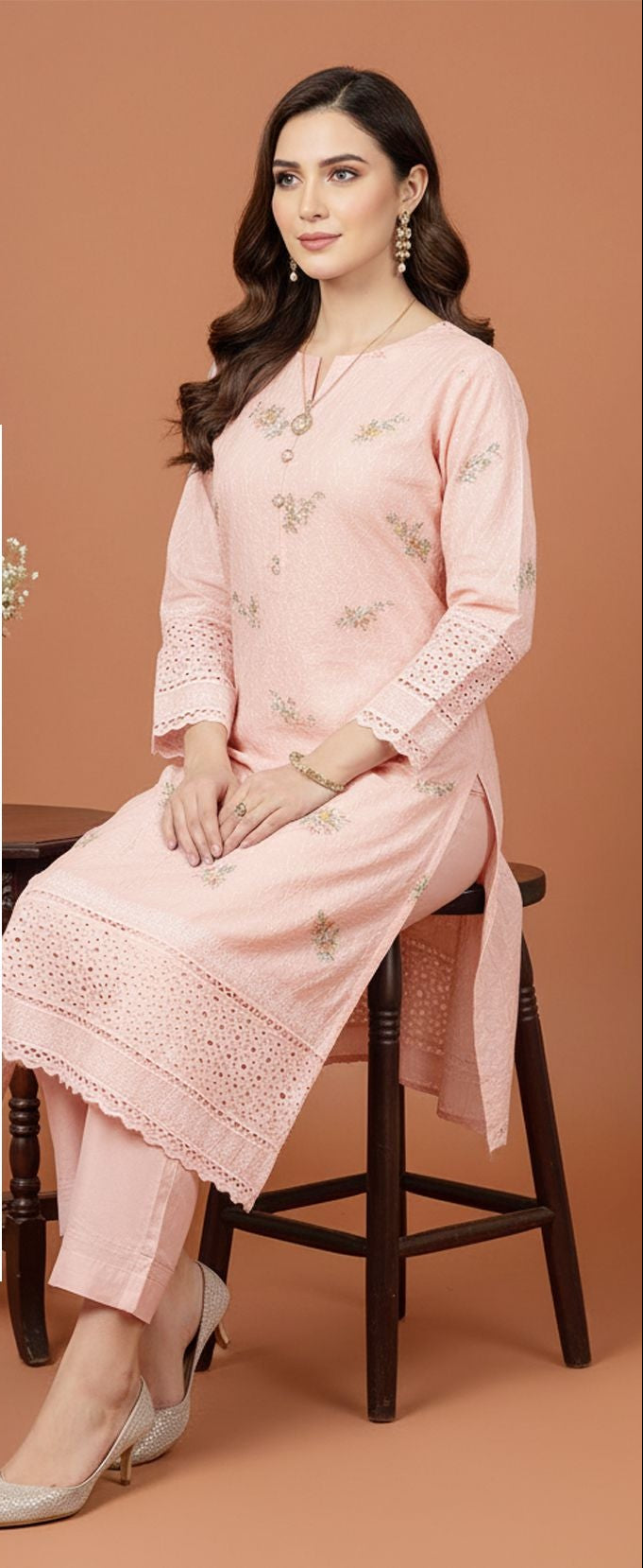 MAHOOR – 2-Piece Cambric Chikankari Suit