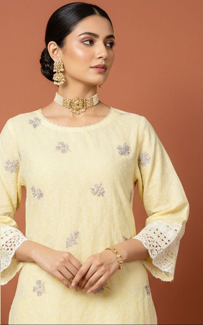 MAHOOR – 2-Piece Cambric Chikankari Suit