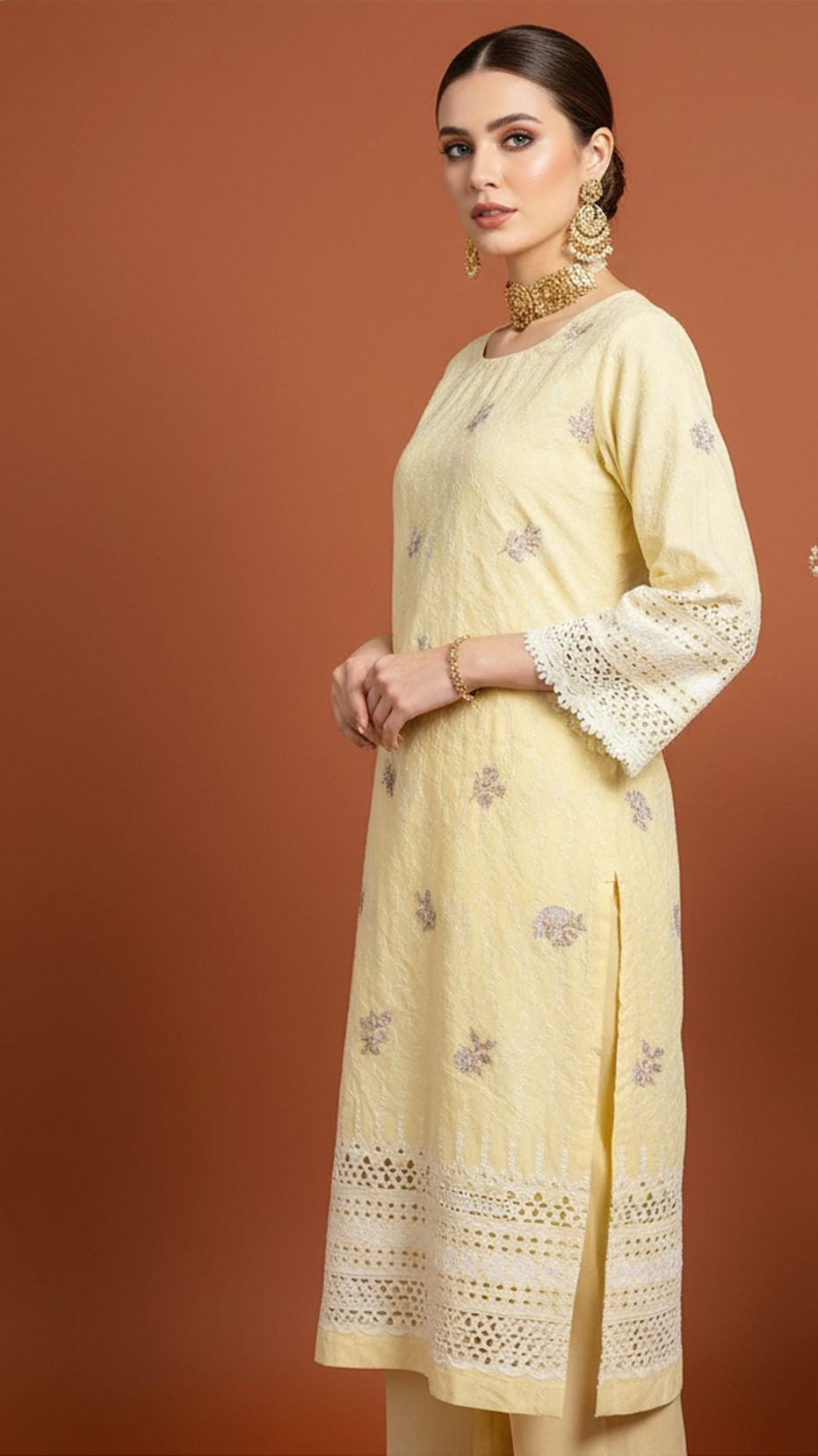 MAHOOR – 2-Piece Cambric Chikankari Suit