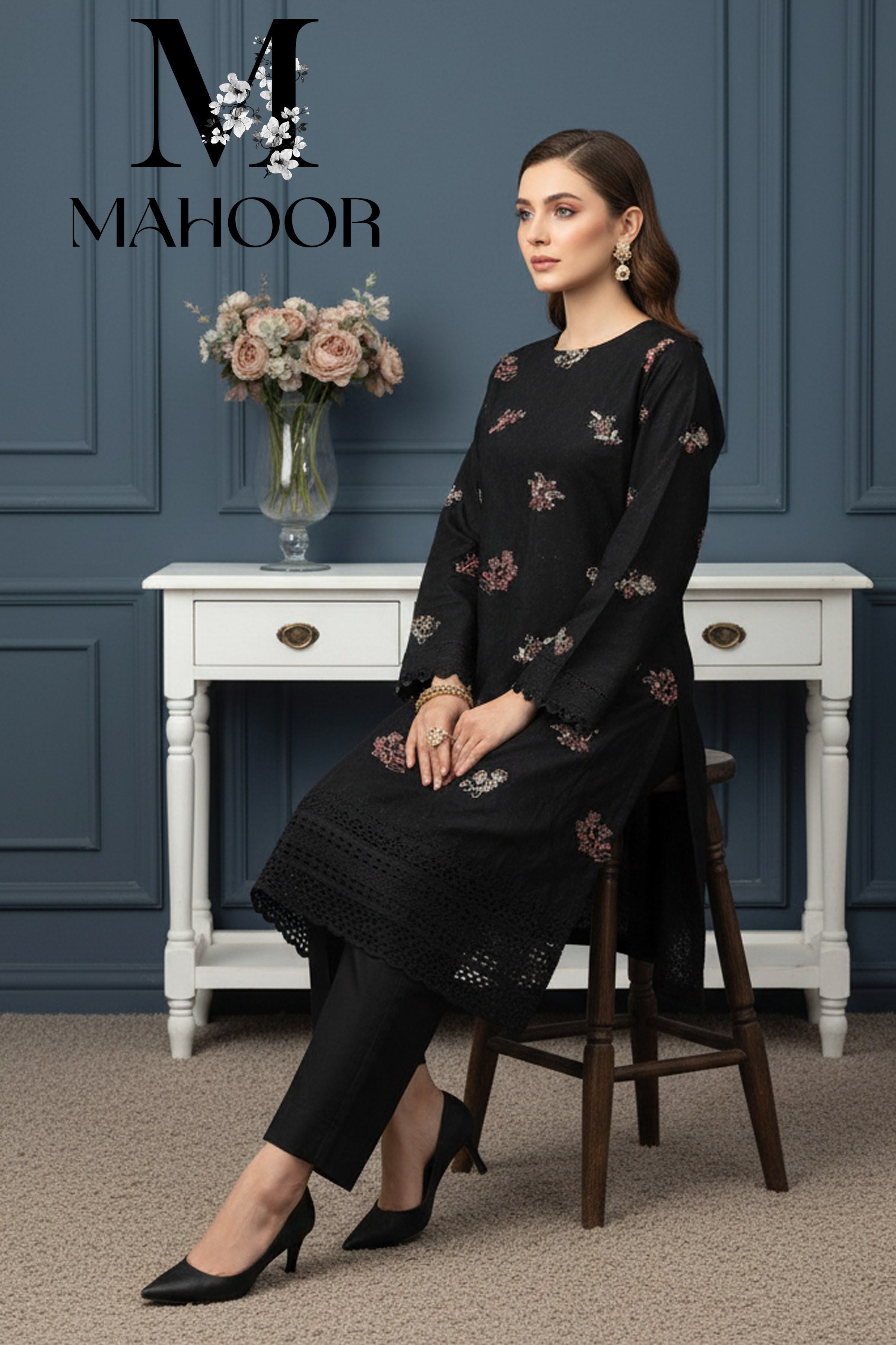 MAHOOR – 2-Piece Cambric Chikankari Suit