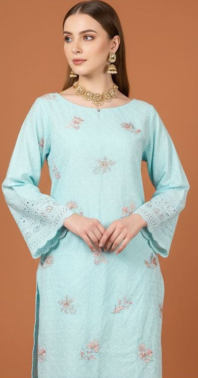MAHOOR – 2-Piece Cambric Chikankari Suit
