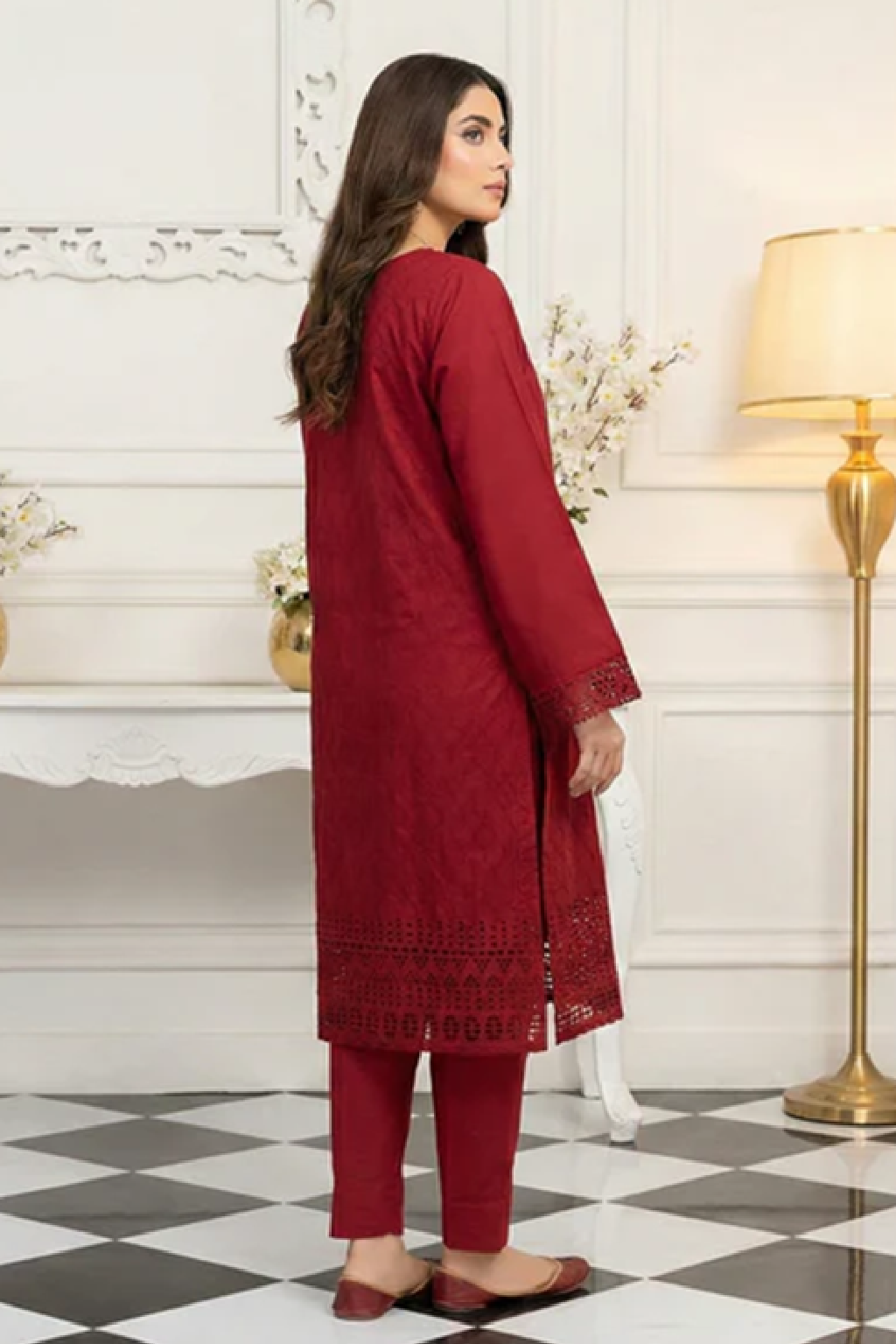 MAHOOR – 2-Piece Embroidered Cambric suit