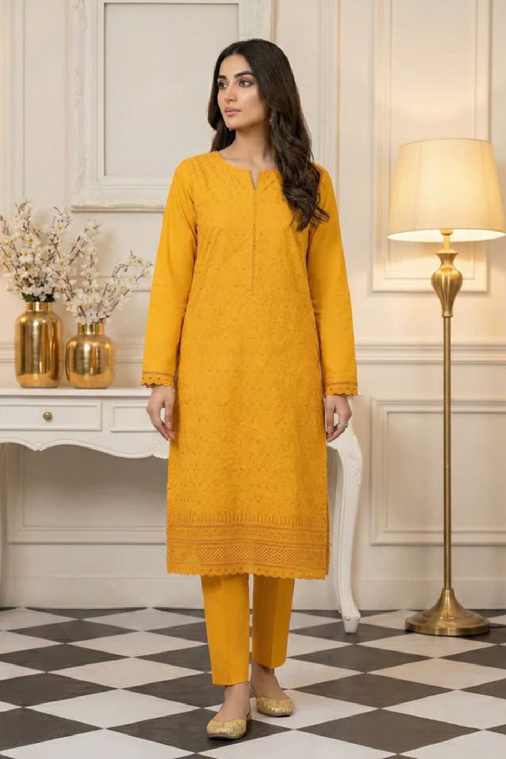 MAHOOR – 2-Piece Cambric Embroidered suit