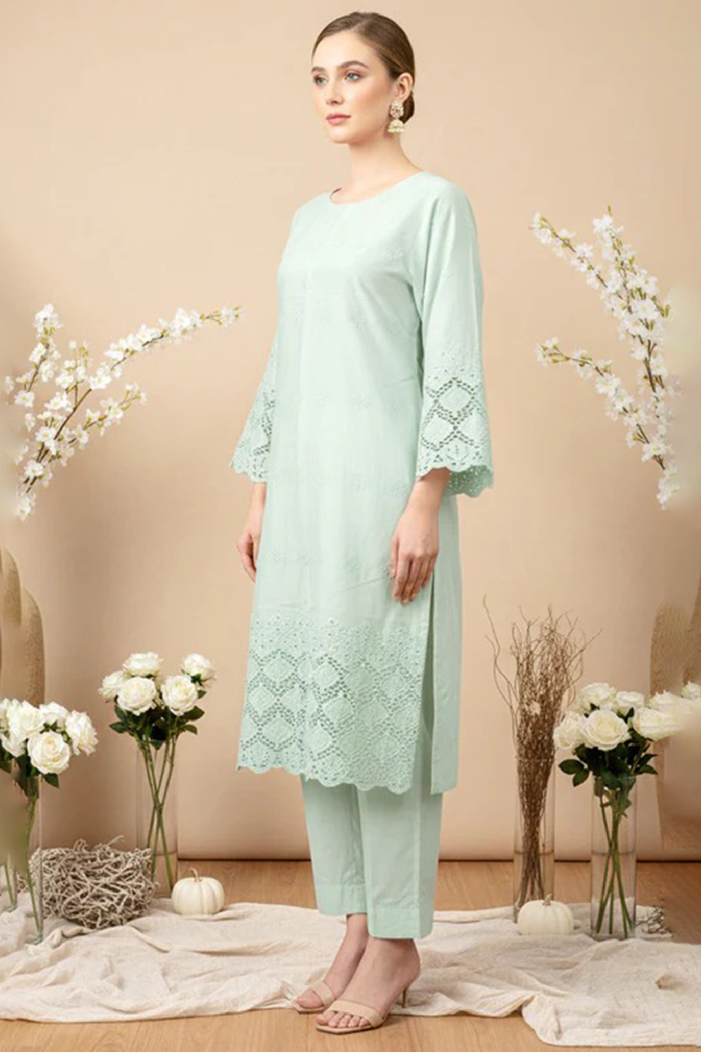 MAHOOR – 2-Piece Lazercut Embroided  Suit