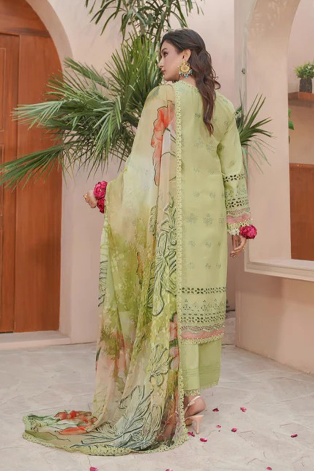 MAHOOR - Lawn 3 Piece Suit Pistachio Green