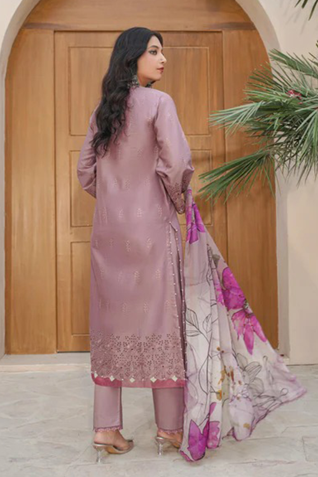 MAHOOR - Lawn 3 Piece Suit Soft Mauve